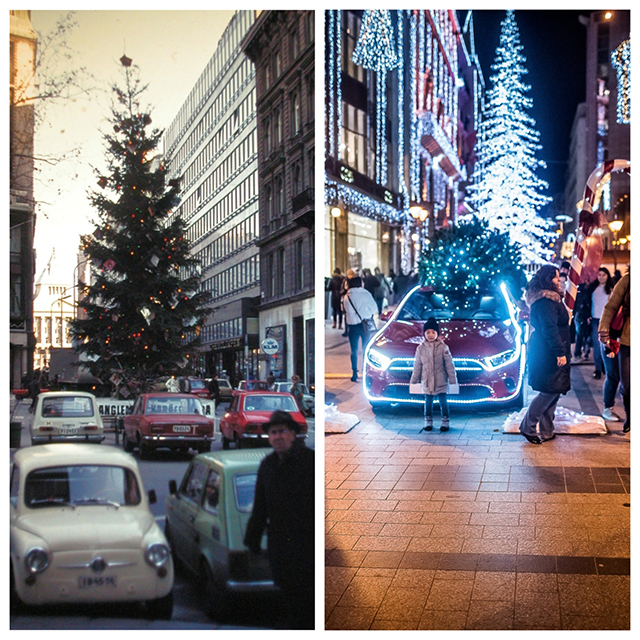 A régi karácsonyi Budapest képeken